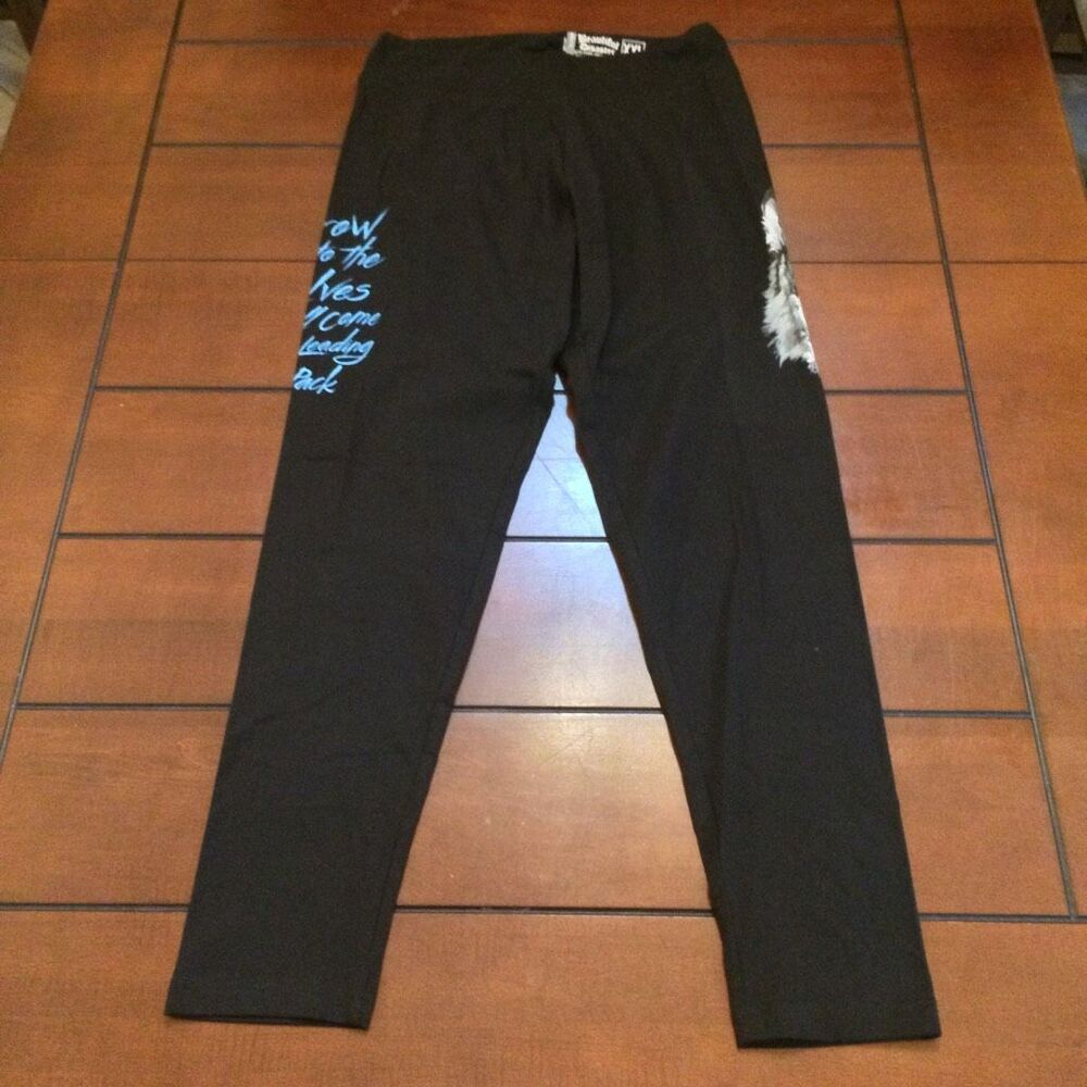 Beautiful disaster wolves black sweat pants 2xl